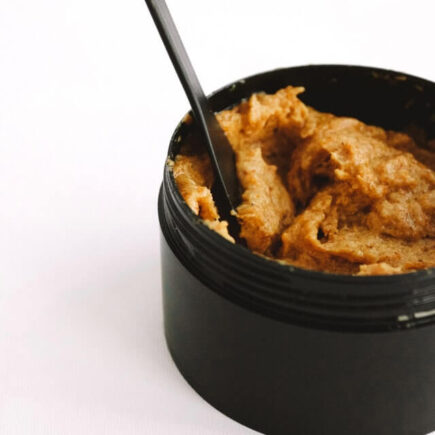 Face Scrub in a small container