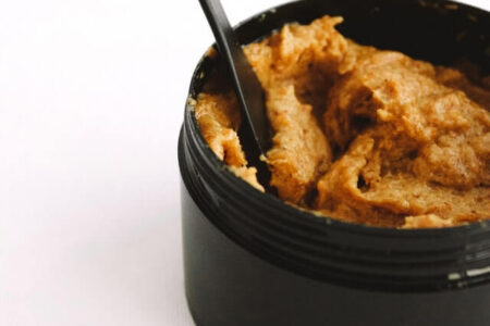 Face Scrub in a small container