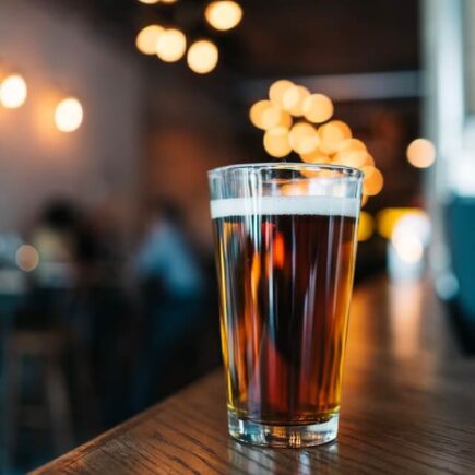 A glass of beer