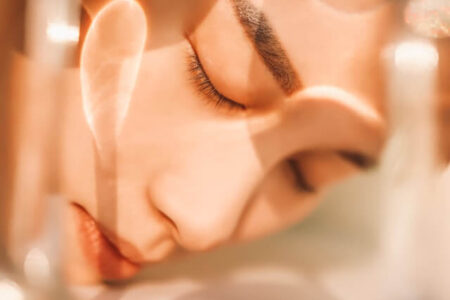 A woman with a healthy skin